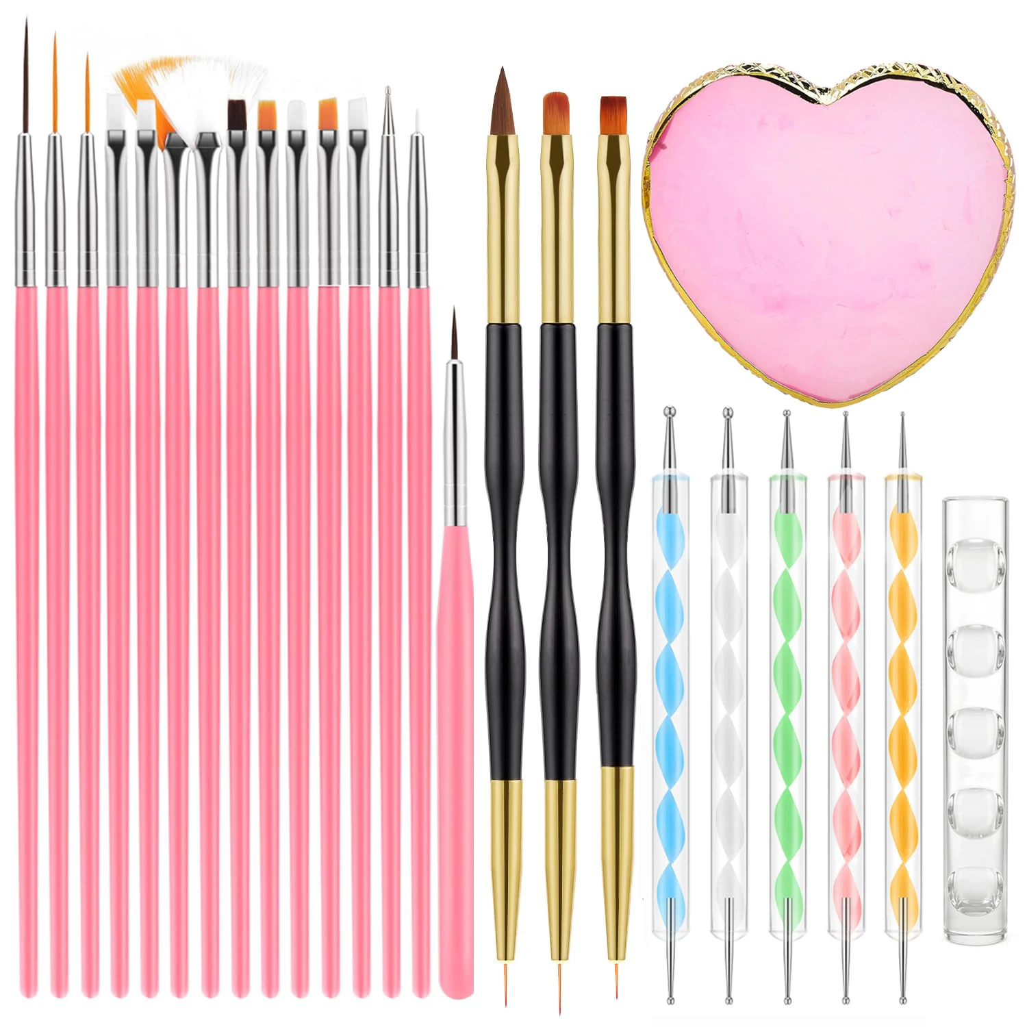 Detailing Brush Set - 25피스 네일 브러쉬 세트 – 정밀한
