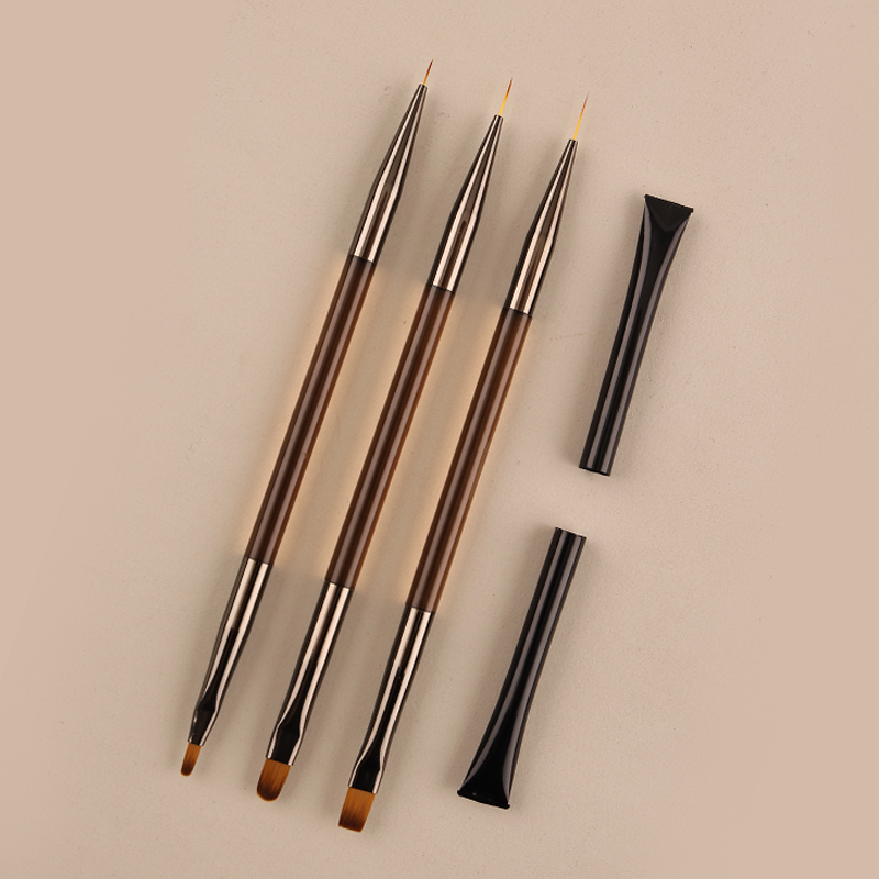 3개입 양면 네일 아트 브러쉬 세트 글루 UV 젤 얇은 - Detailing Brush Set 리뷰 및 가격
