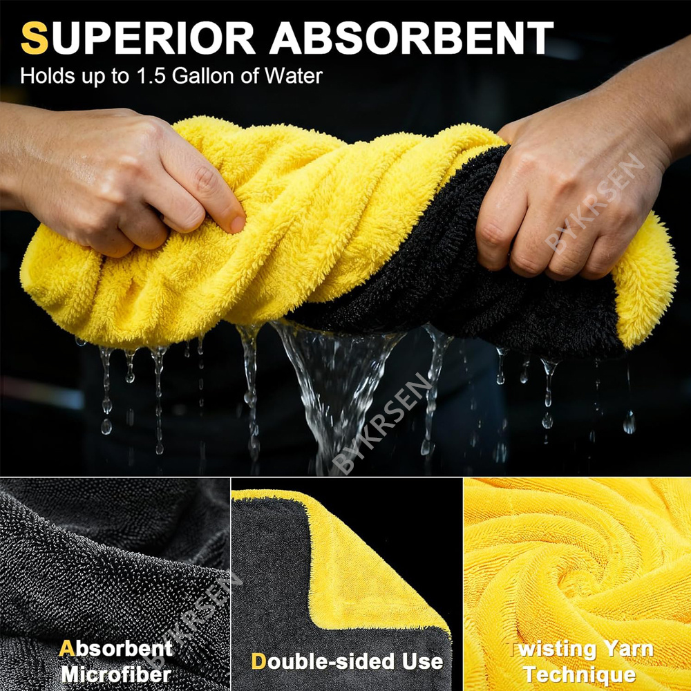 1800GSM 초극세사 소재의 대형 차량 세차용 타월, - Microfiber Towel Detailing 리뷰 및 가격